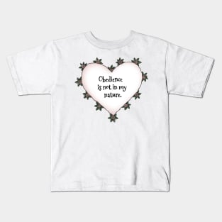 Obedience is not in my nature rose heart on white Kids T-Shirt